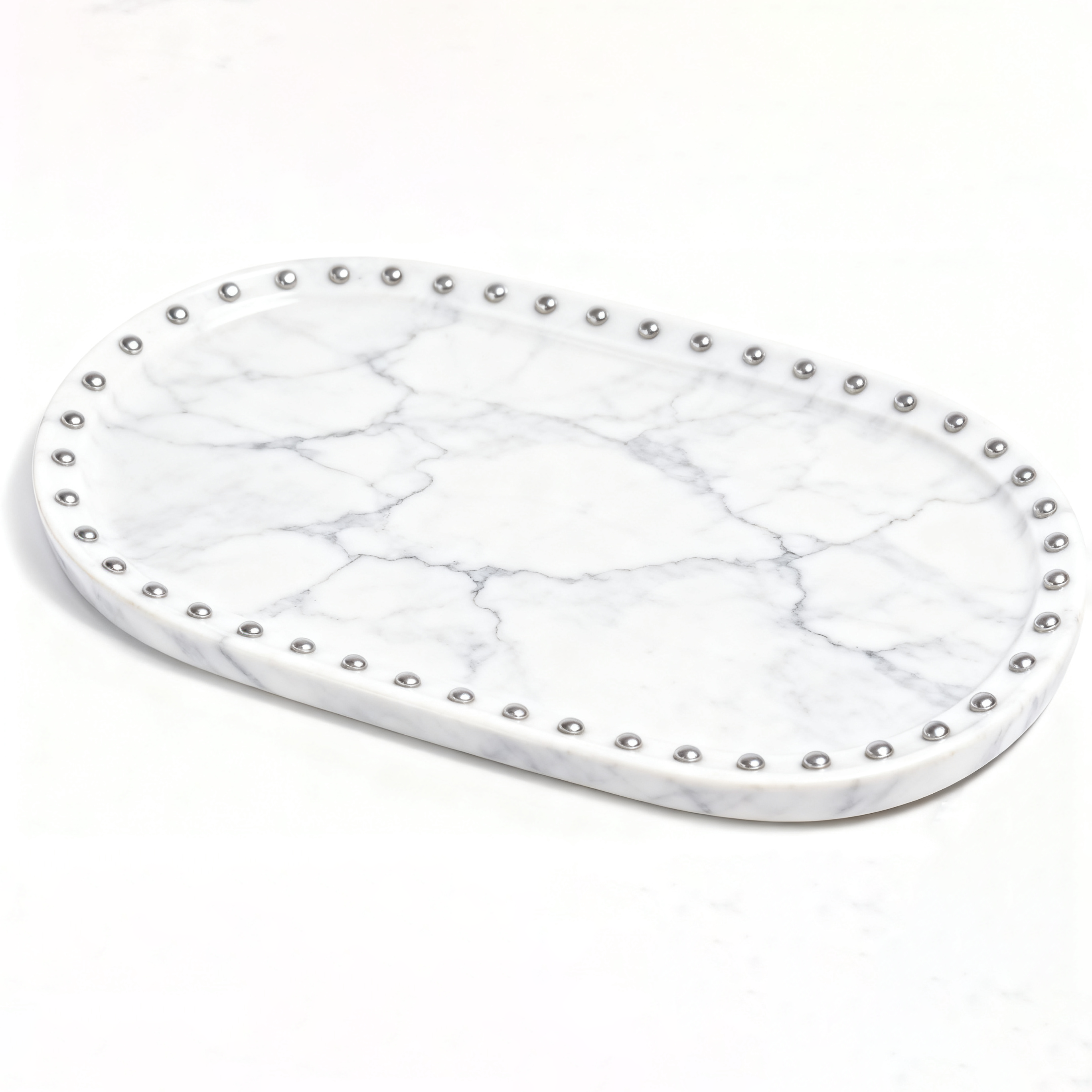 Japanese Marble Rivet Cosmetic Tray